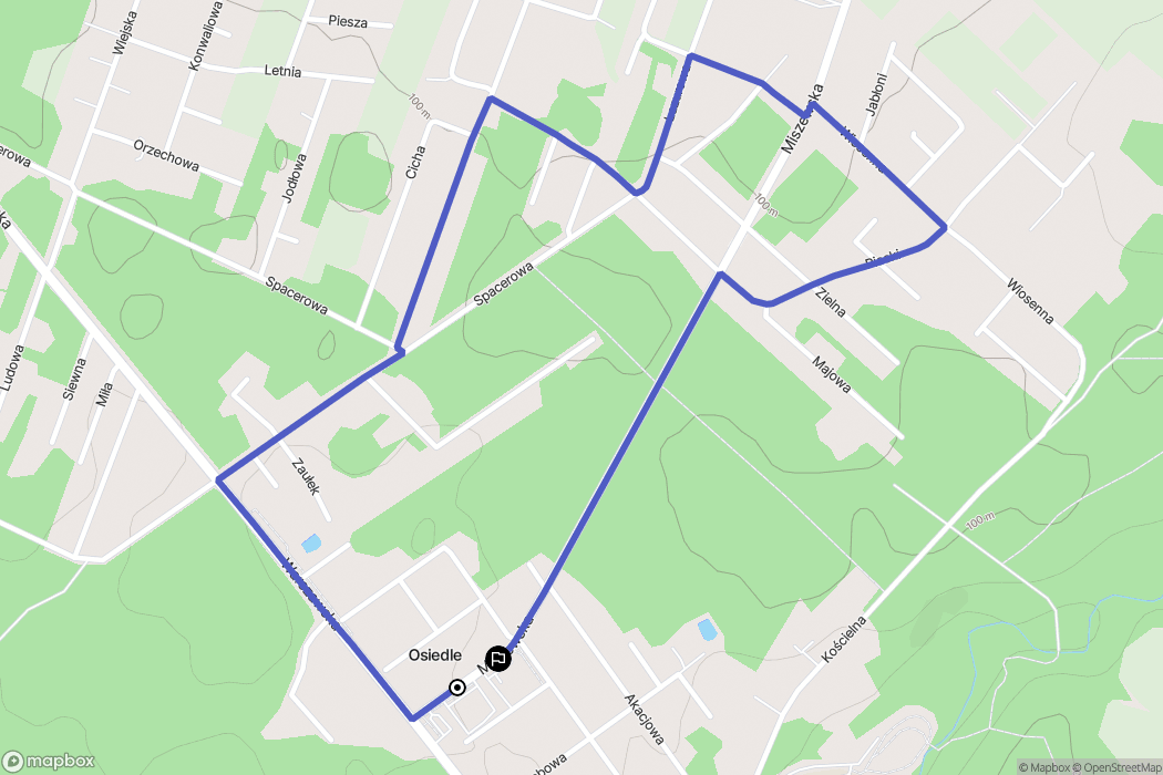 Słupno: mapa trasy - Poland