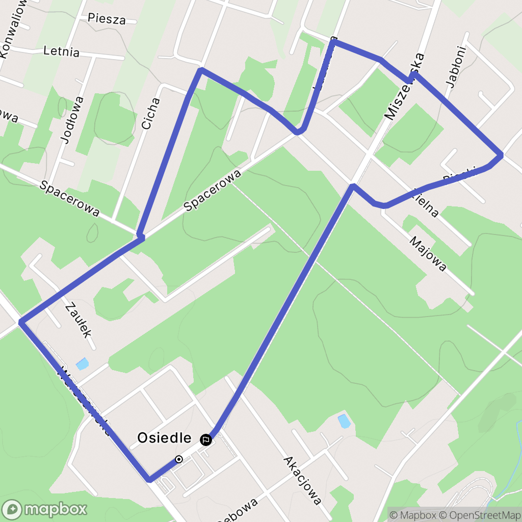 Słupno: mapa trasy - Poland