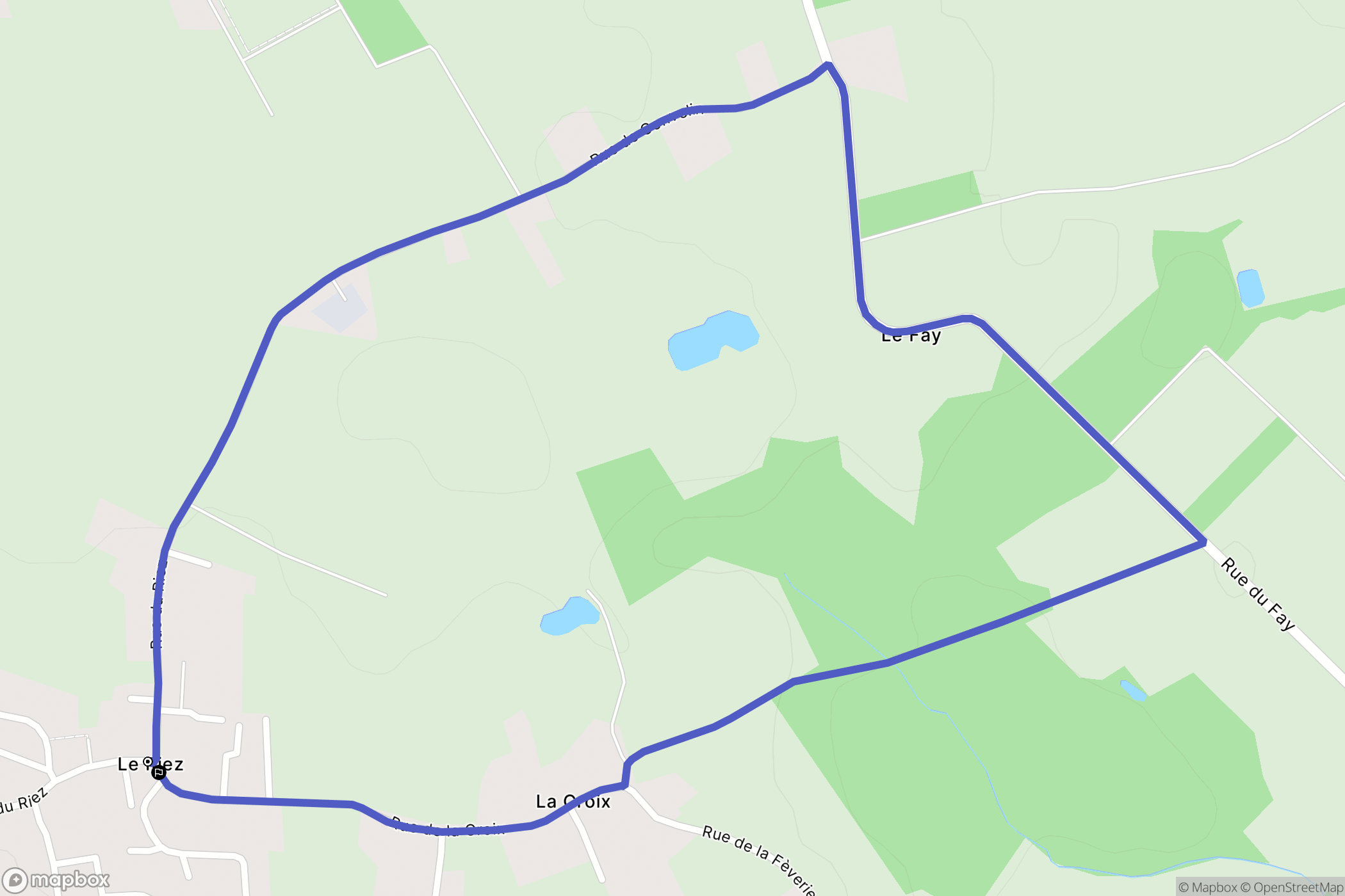 Genech : carte du parcours de randonnée - France