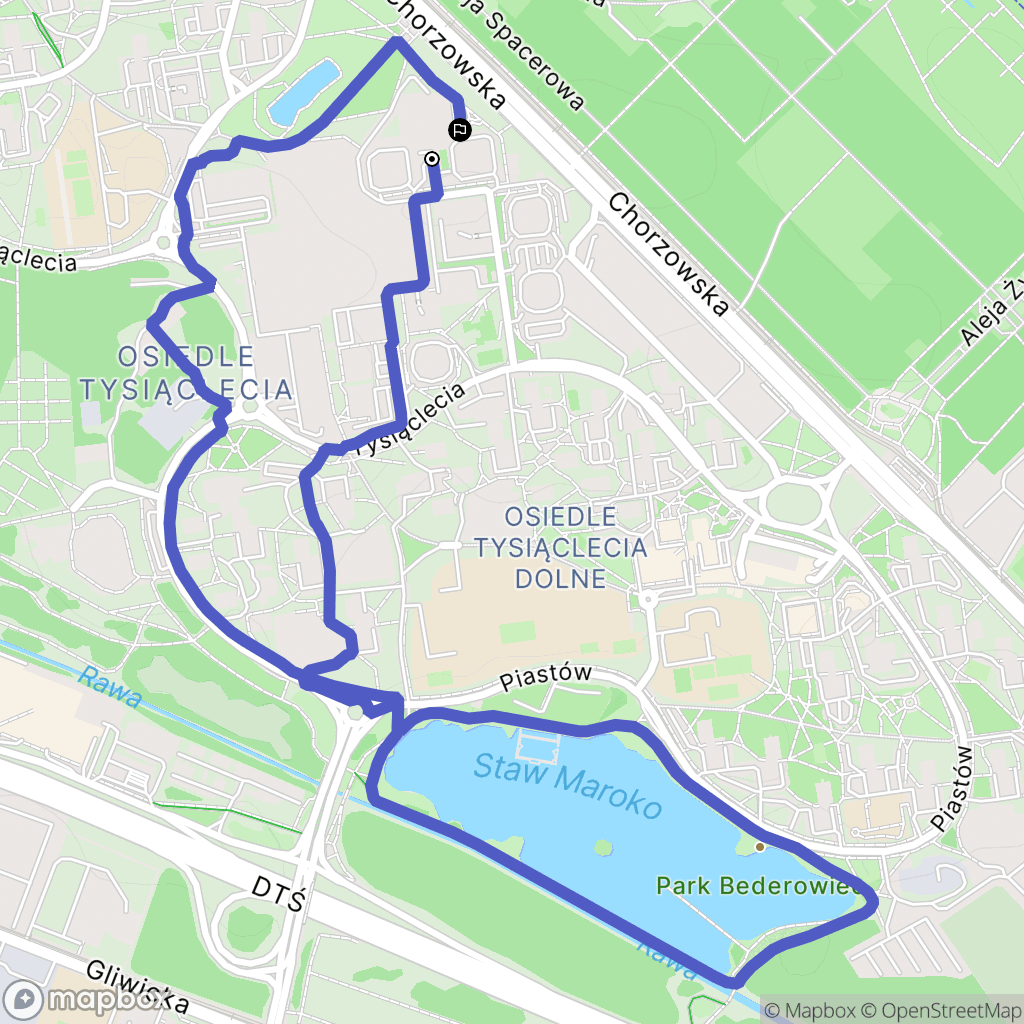 Katowice: mapa trasy - Poland