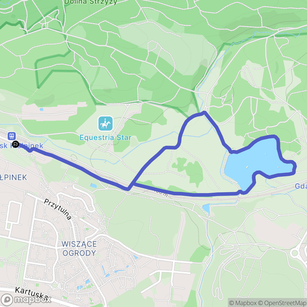 Gdańsk: mapa trasy - Poland