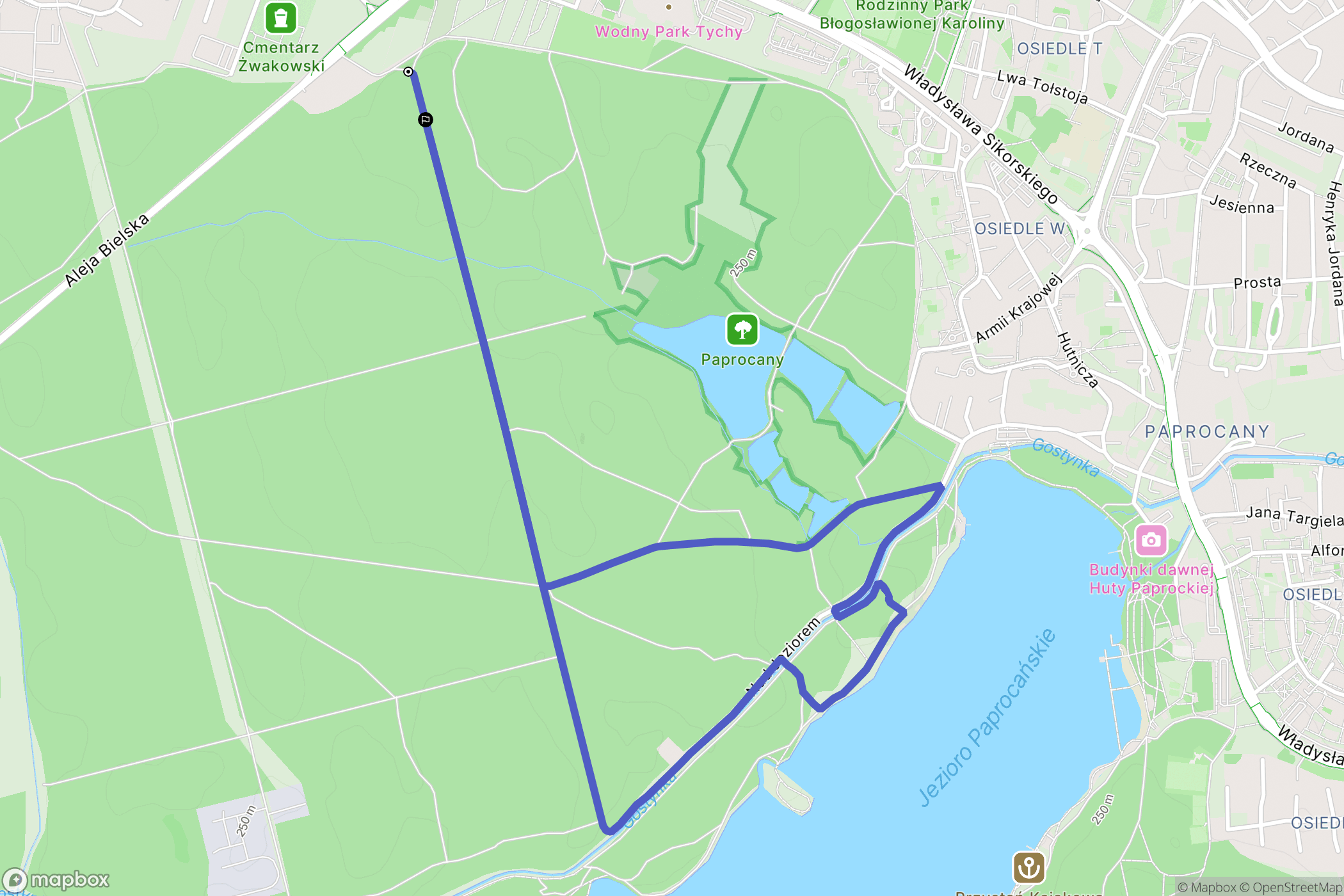 Tychy: mapa trasy - Poland