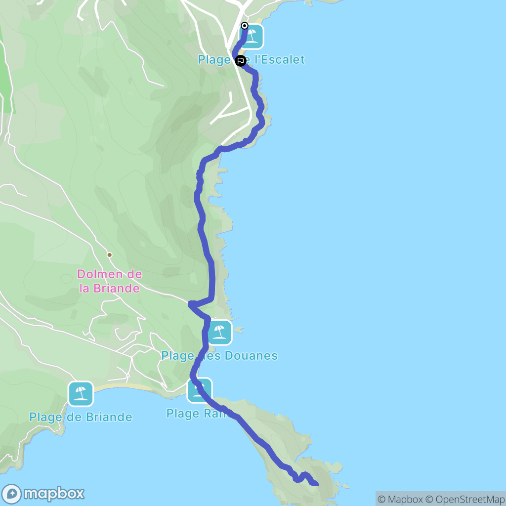 Ramatuelle : carte du parcours de randonnée - France