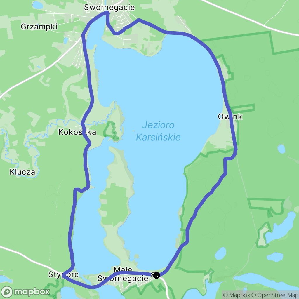 Małe Swornegacie: mapa trasy - Poland
