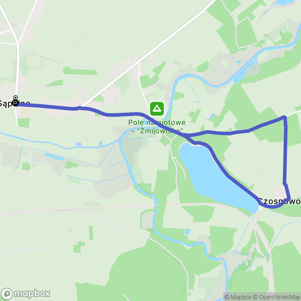 Sąpolno: mapa trasy - Poland