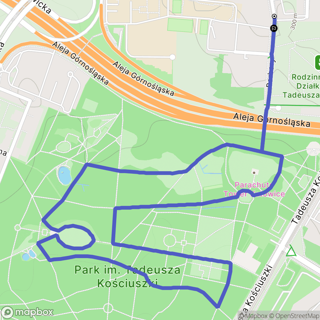 Katowice: mapa trasy - Poland