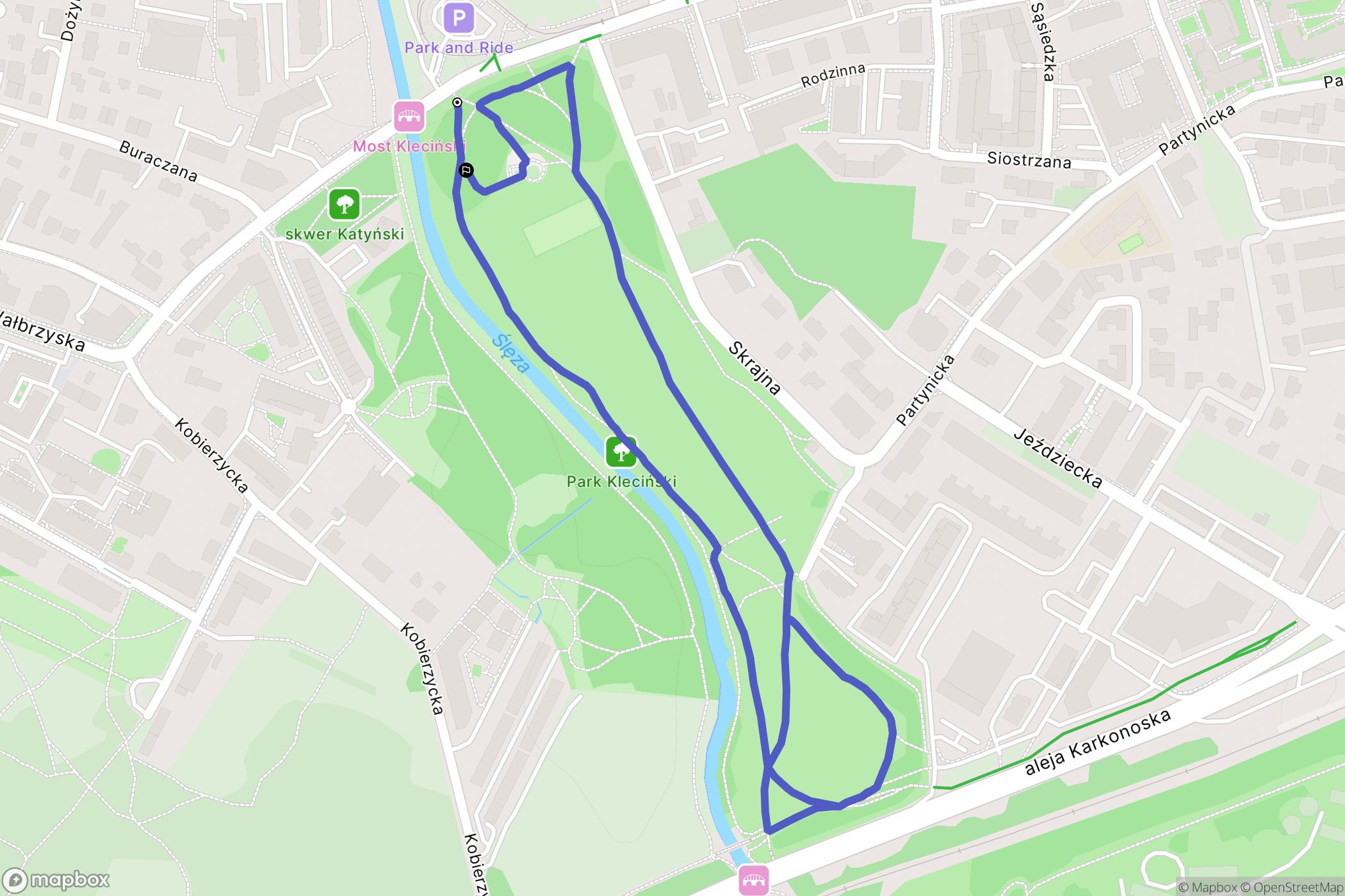 Wrocław: mapa trasy - Poland