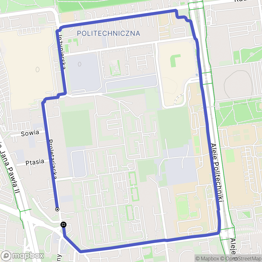 Łódź: mapa trasy - Poland