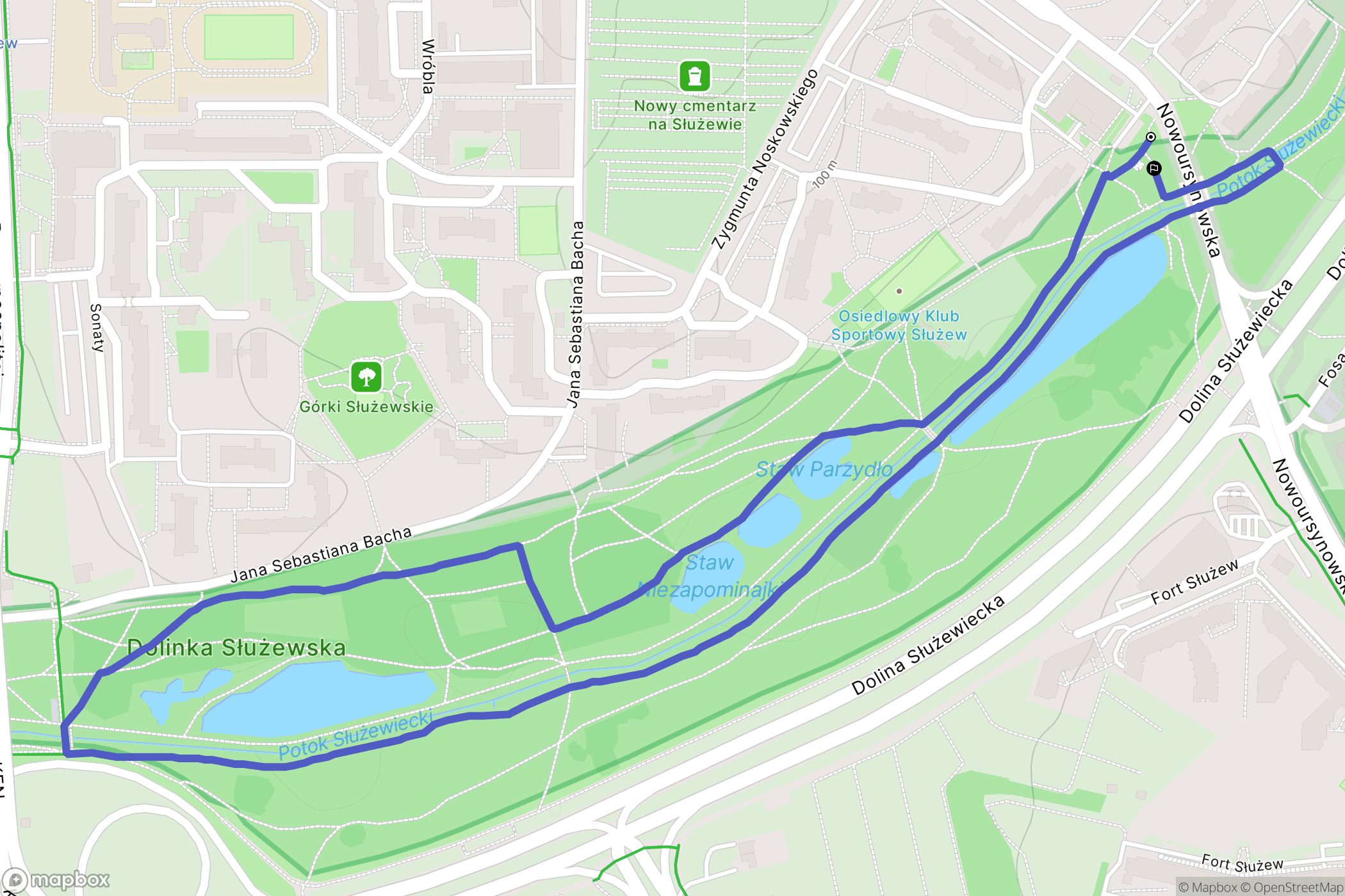 Warszawa: mapa trasy - Poland