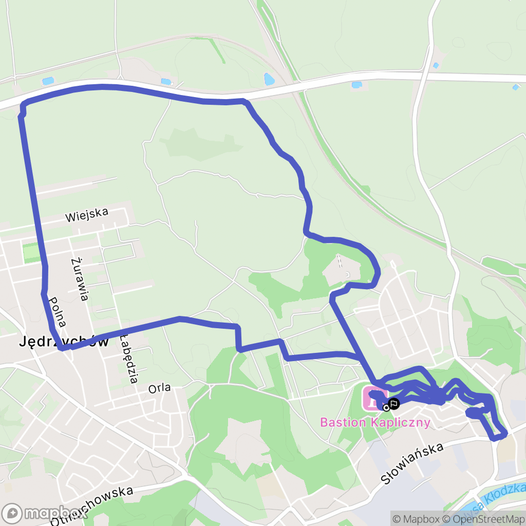 Nysa: mapa trasy - Poland
