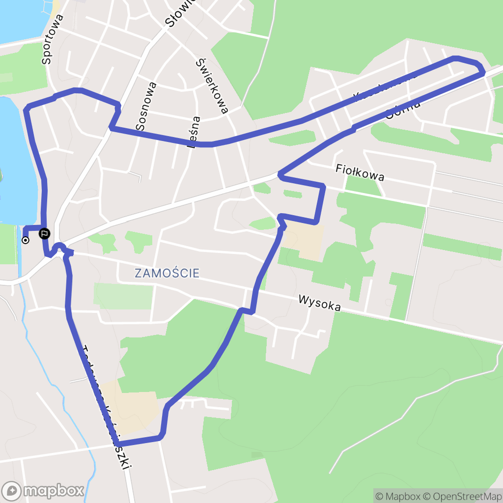 Siemiatycze: mapa trasy - Poland