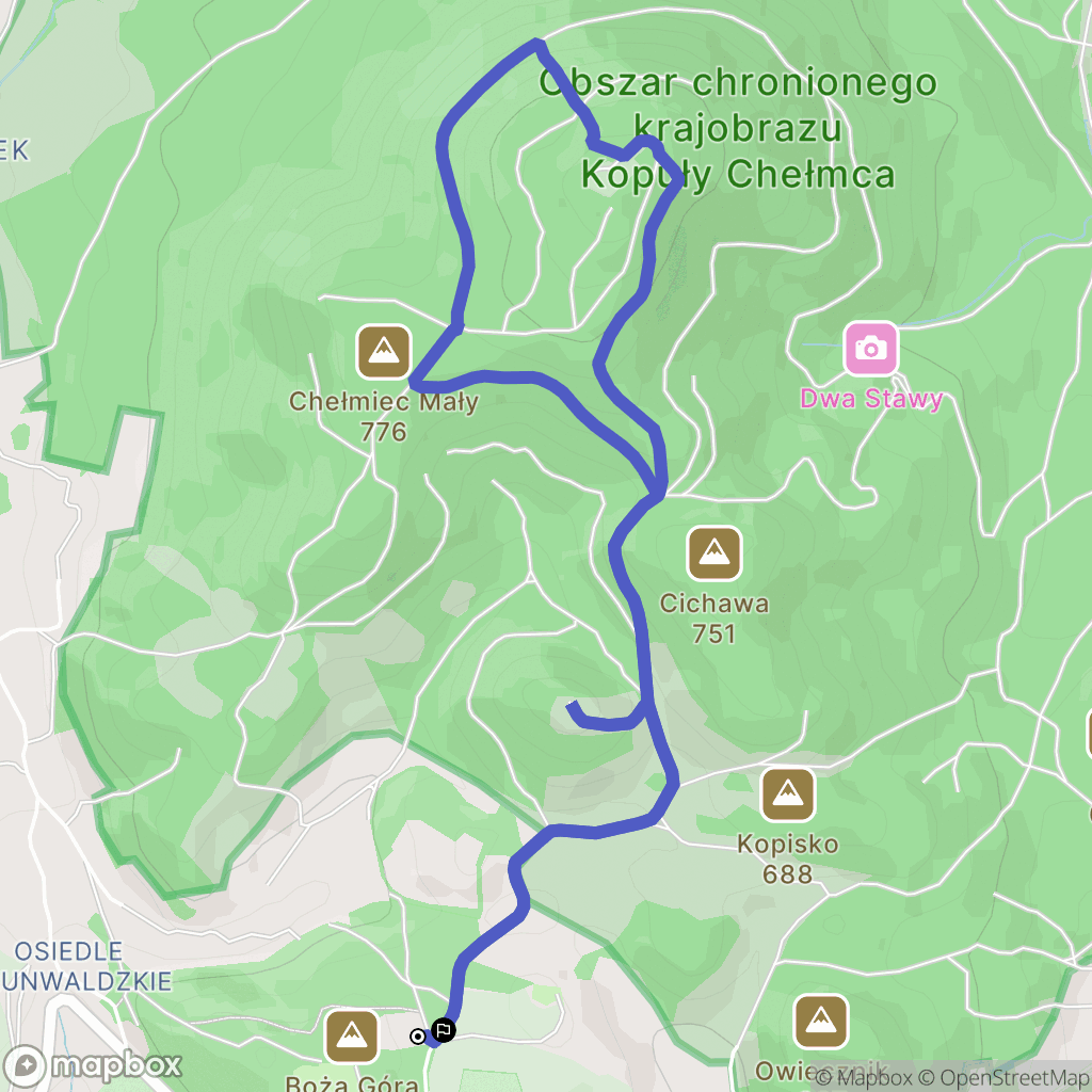 Boguszów-Gorce: mapa trasy - Poland