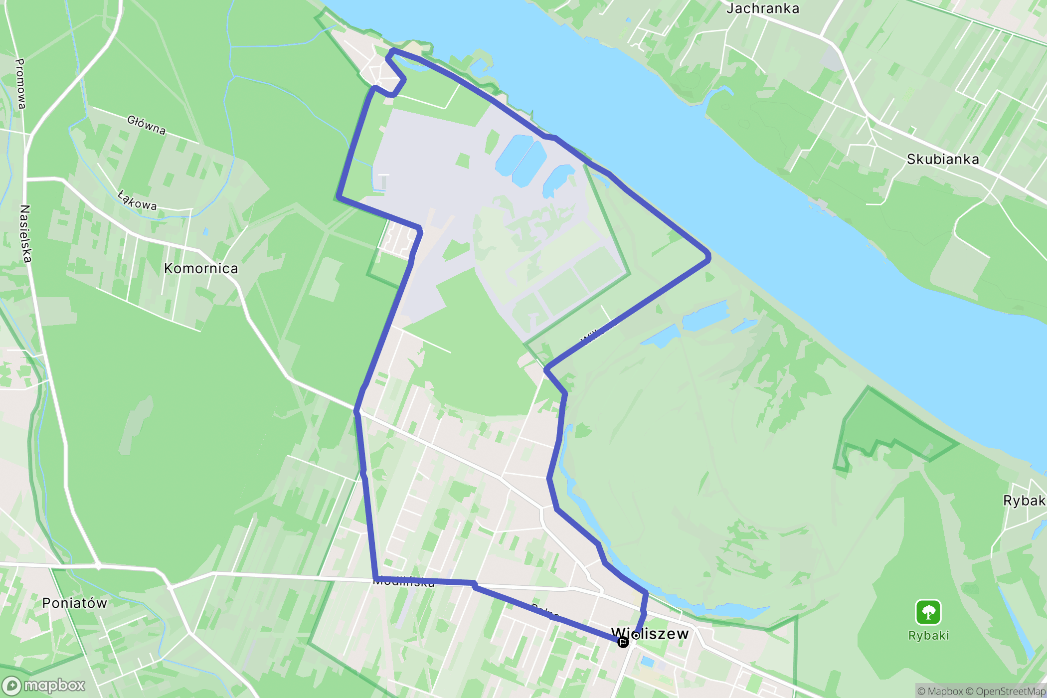 Wieliszew: mapa trasy - Poland