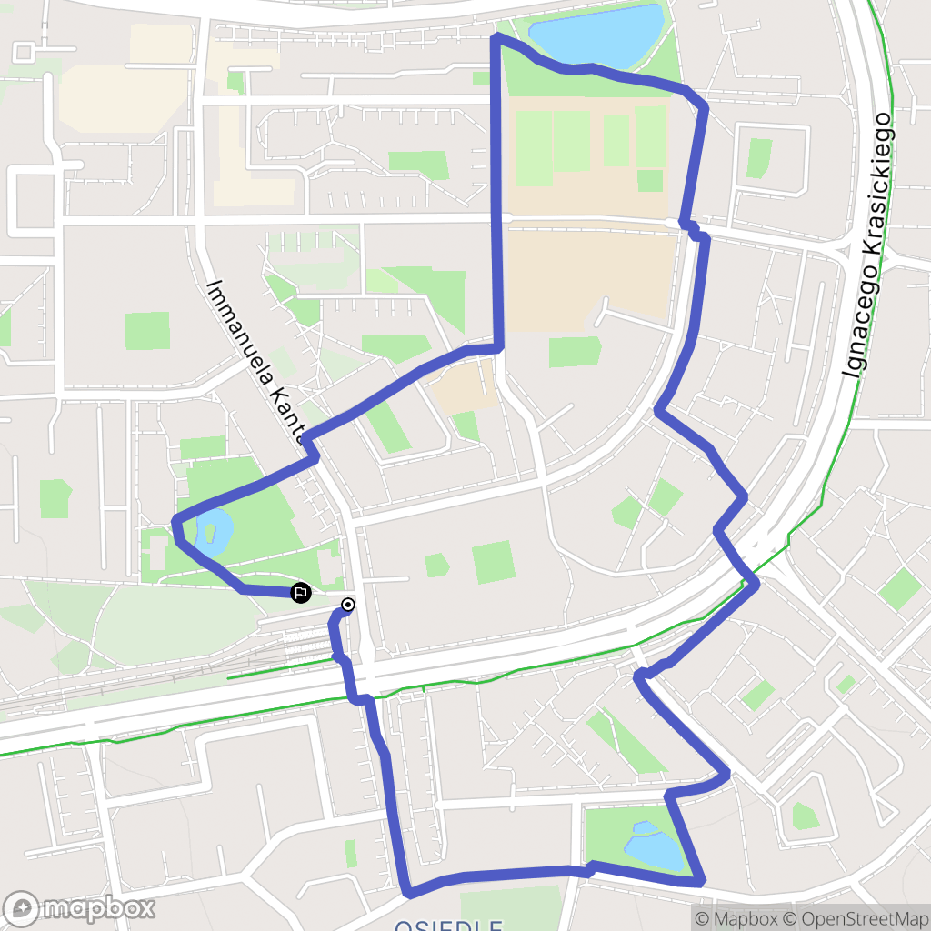 Olsztyn: mapa trasy - Poland