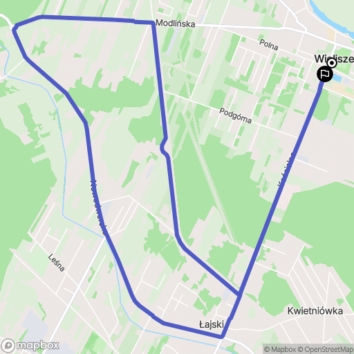 Wieliszew: mapa trasy - Poland