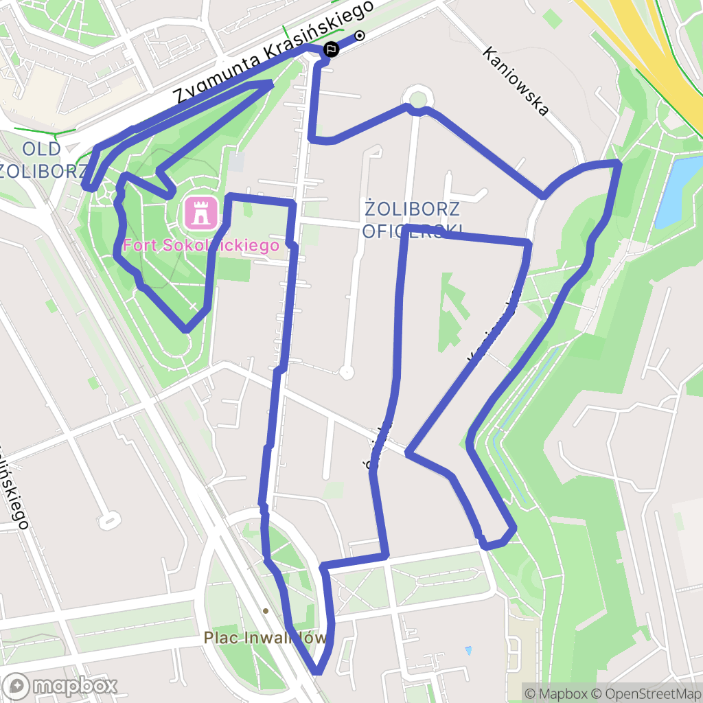 Warszawa: mapa trasy - Poland