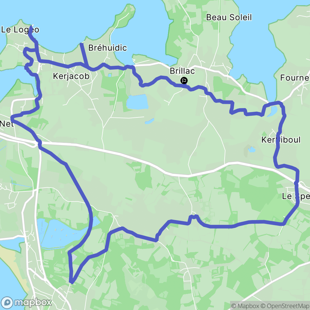 Sarzeau : carte du parcours de randonnée - France