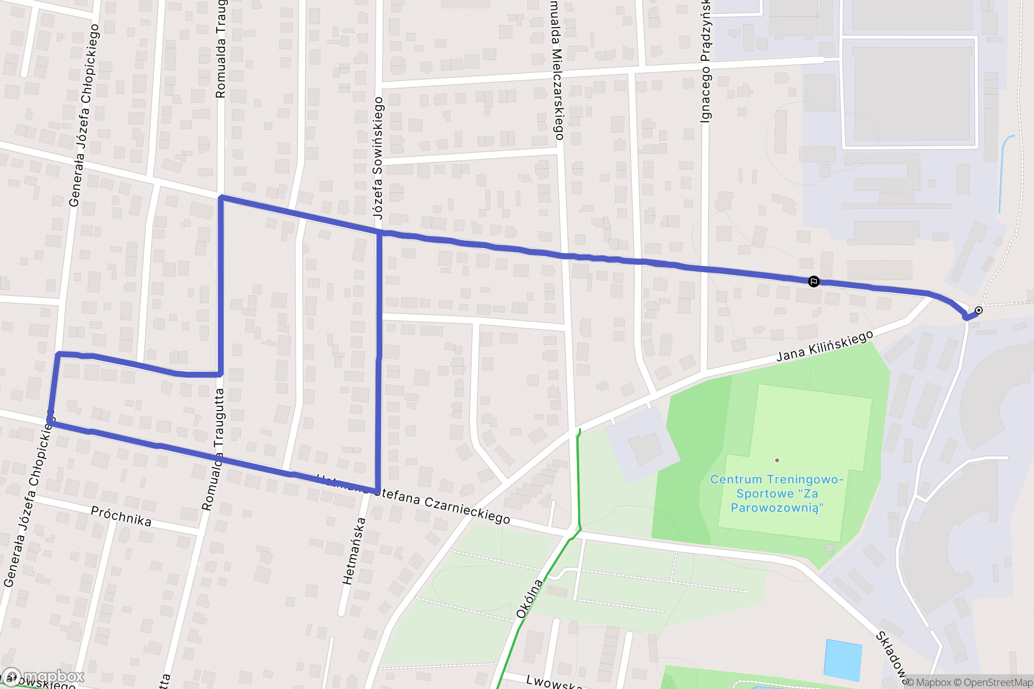 Ostrów Wielkopolski: mapa trasy - Poland