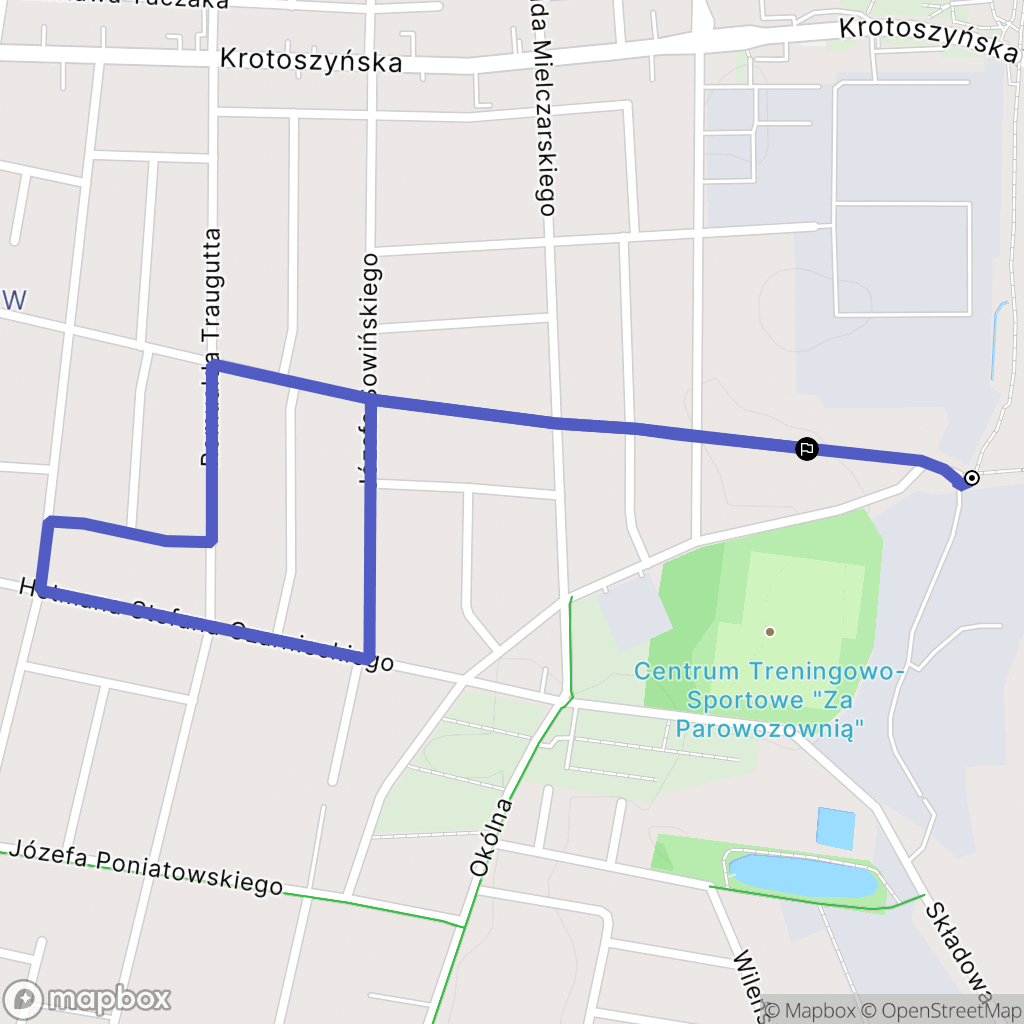 Ostrów Wielkopolski: mapa trasy - Poland