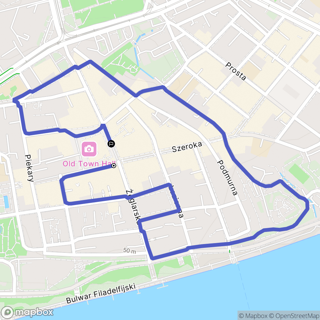 Toruń: mapa trasy - Poland