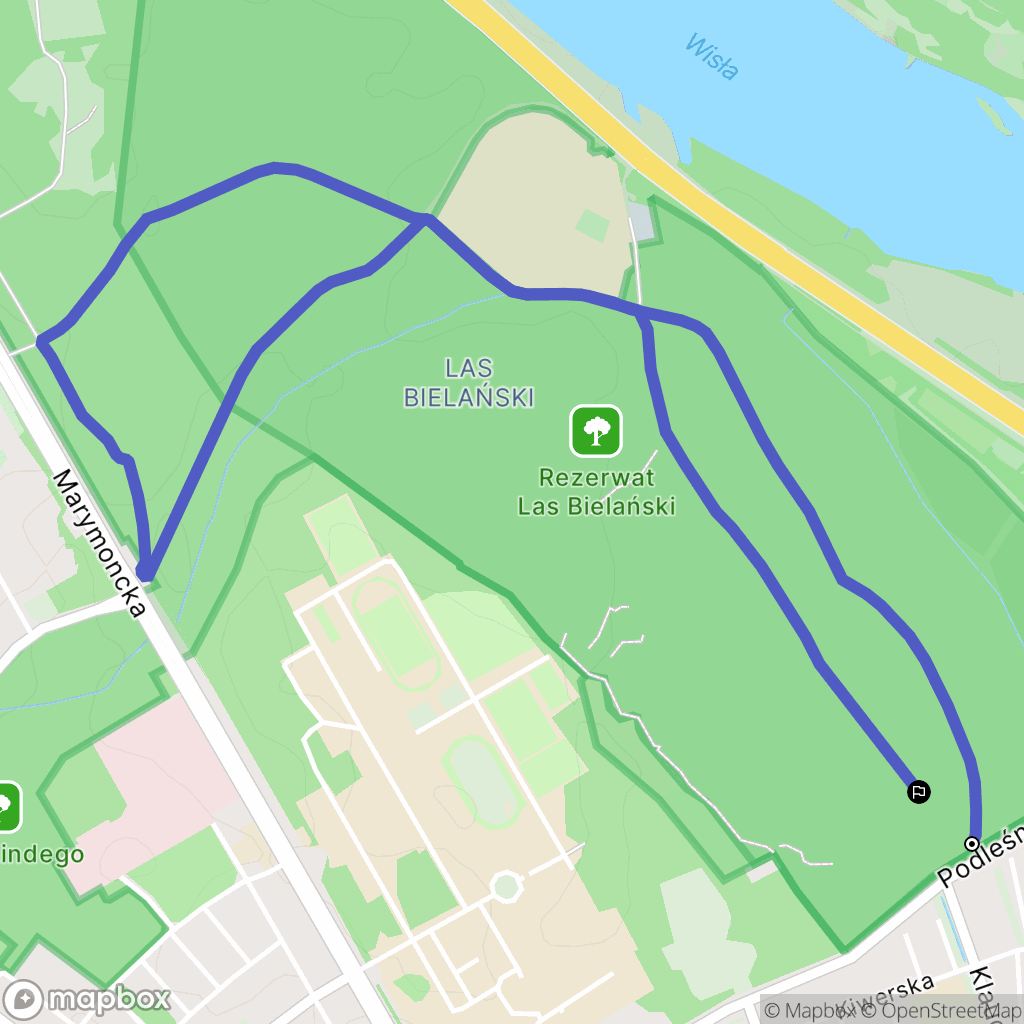 Warszawa: mapa trasy - Poland