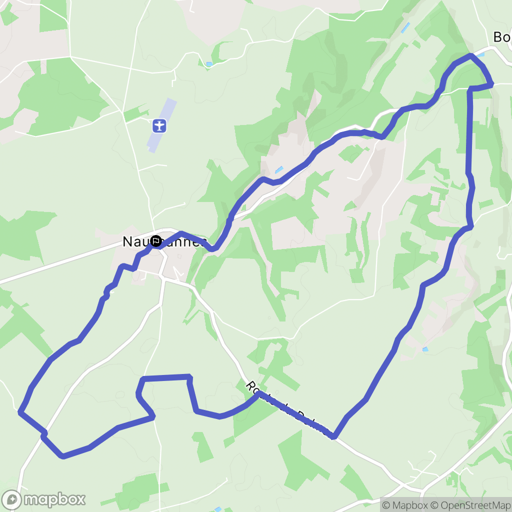 Naussannes : carte du parcours de randonnée - France