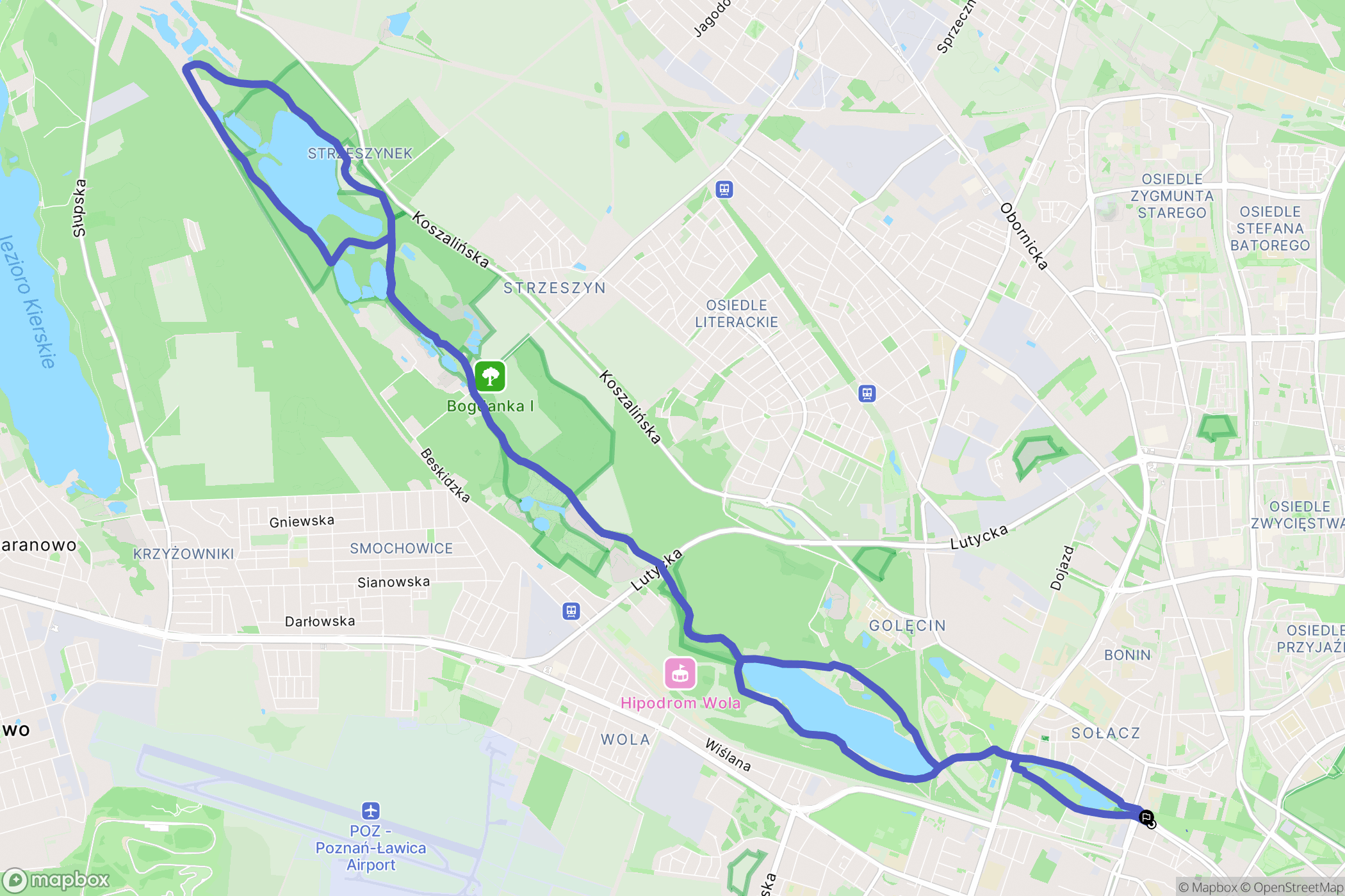 Poznań: mapa trasy - Poland