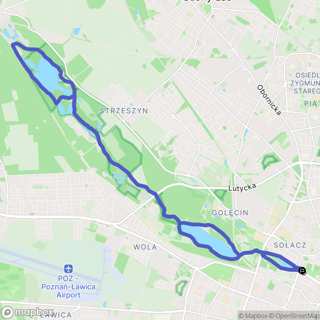 Poznań: mapa trasy - Poland