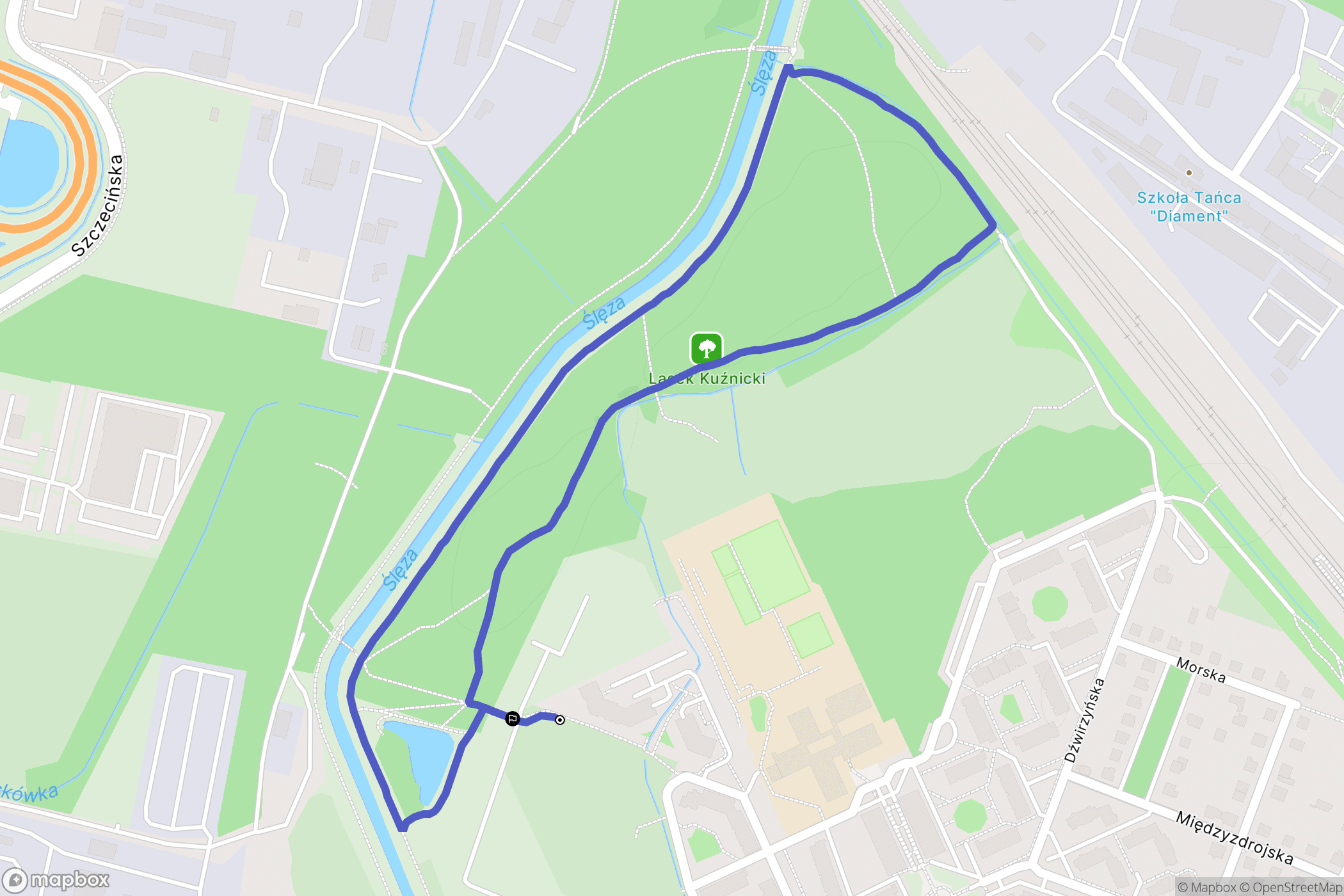 Wrocław: mapa trasy - Poland