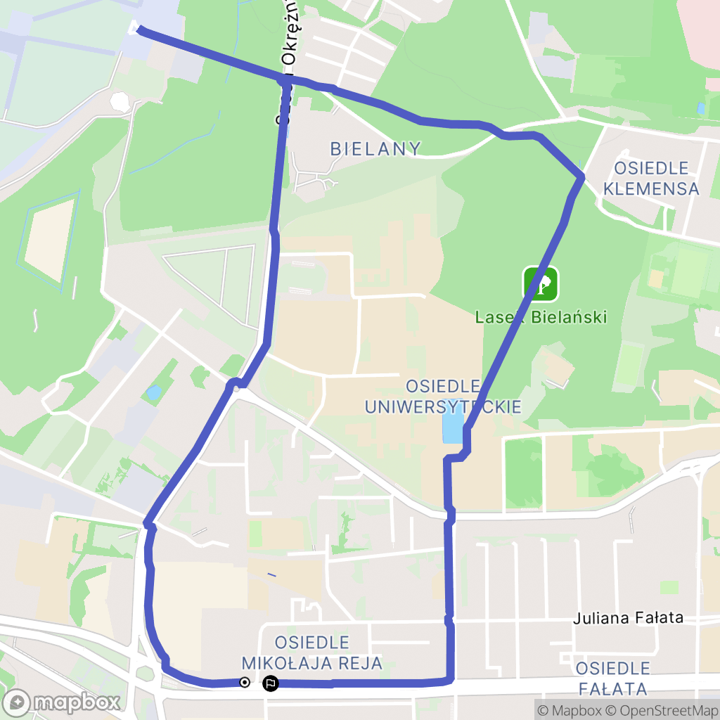 Toruń: mapa trasy - Poland