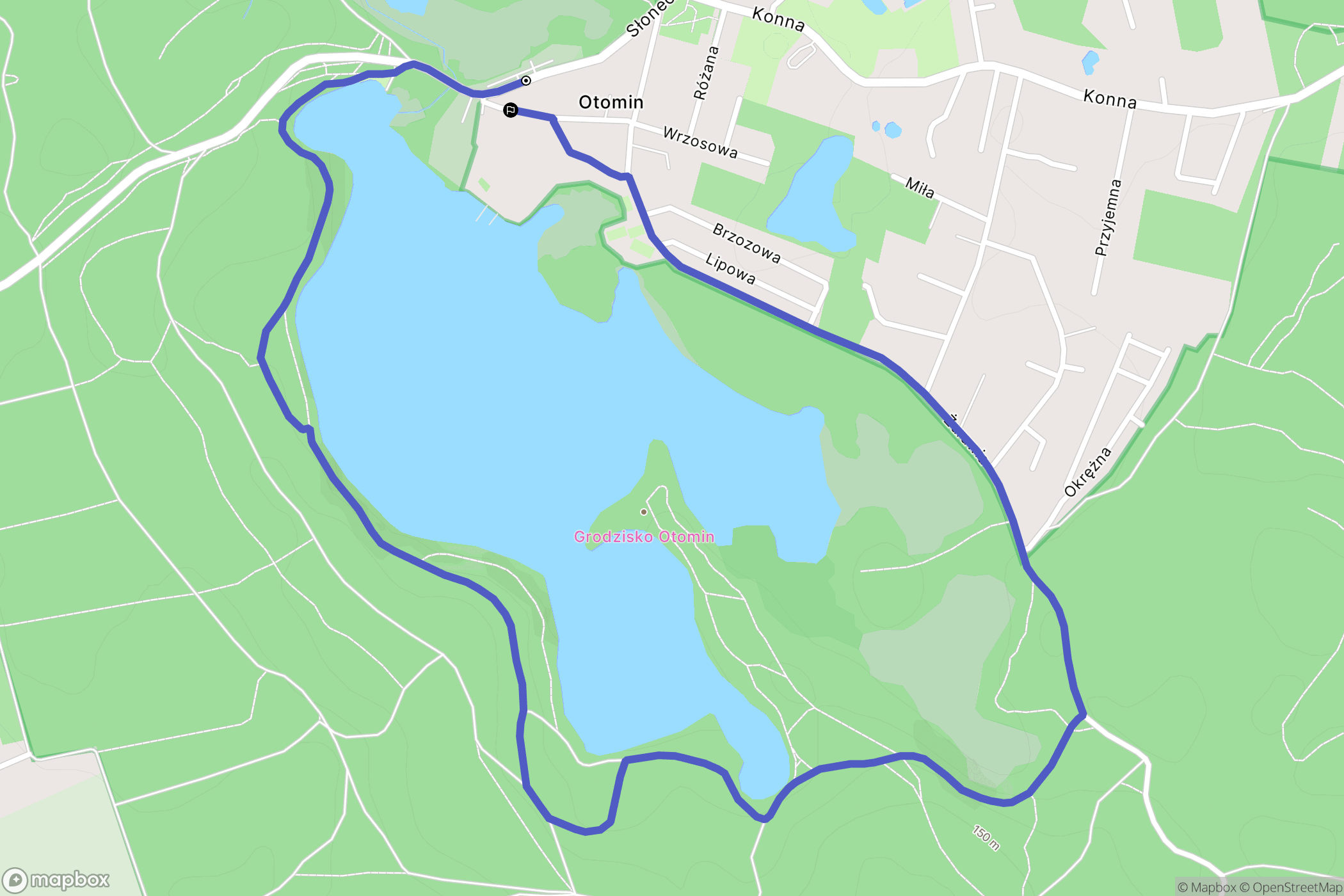 Otomin: mapa trasy - Poland