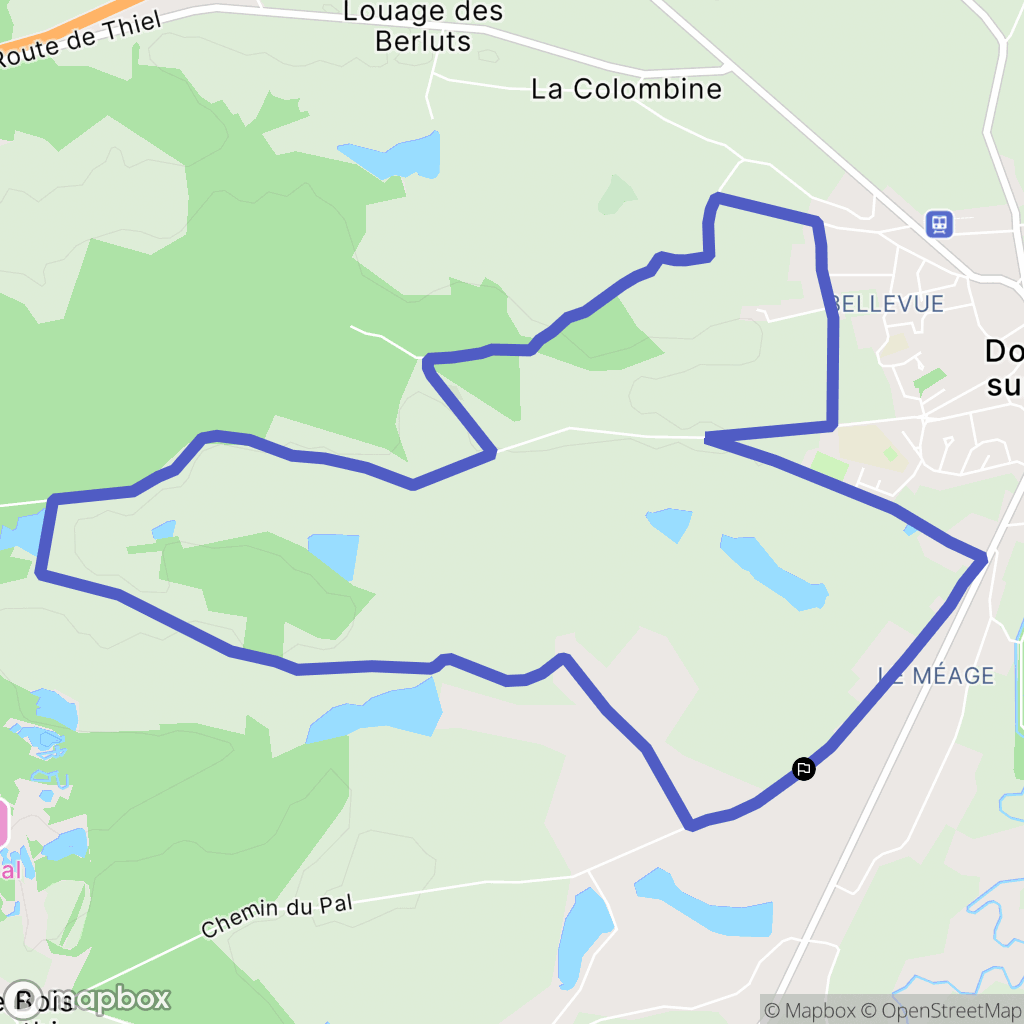 Dompierre-sur-Besbre : carte du parcours de randonnée - France