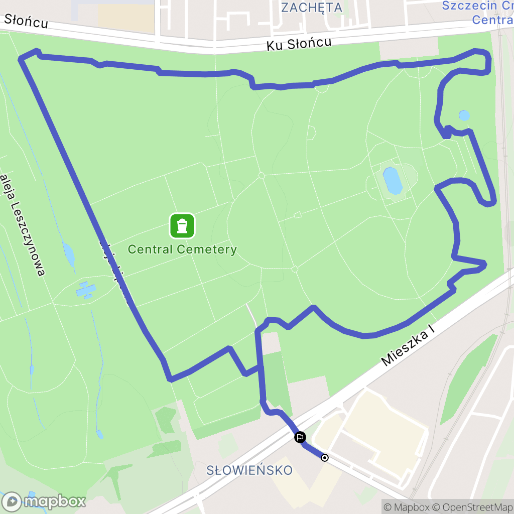 Szczecin: mapa trasy - Poland