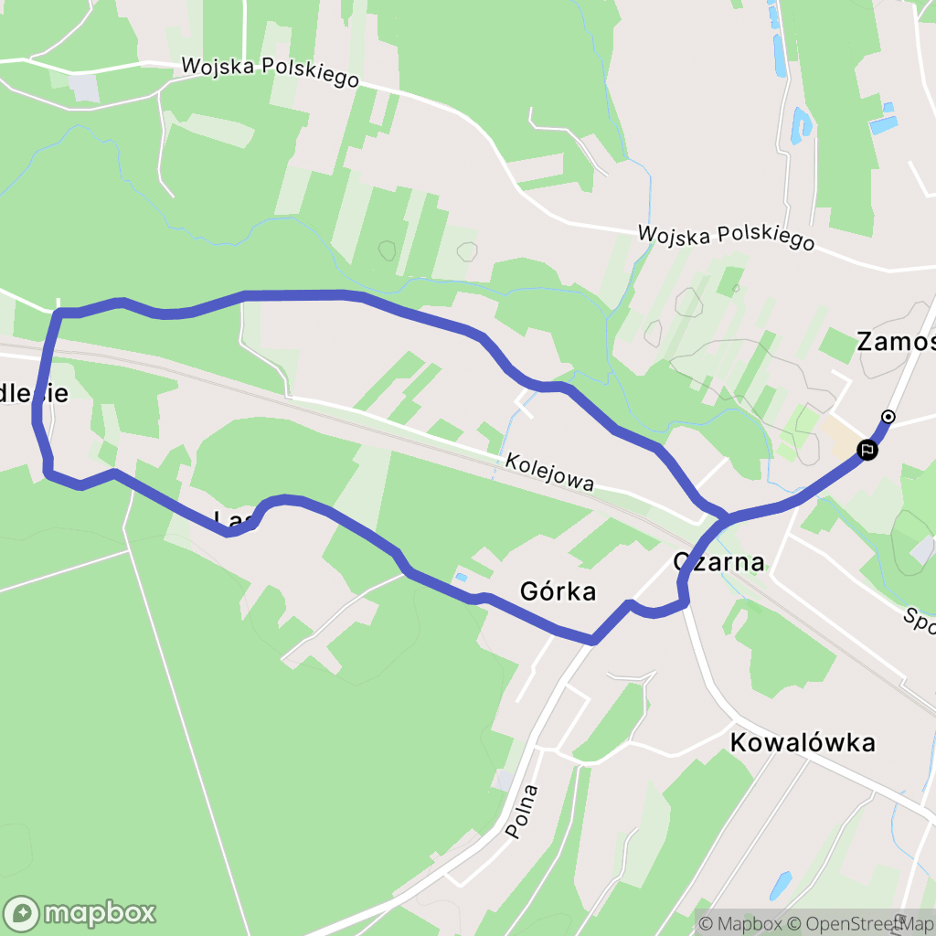 Czarna: mapa trasy - Poland