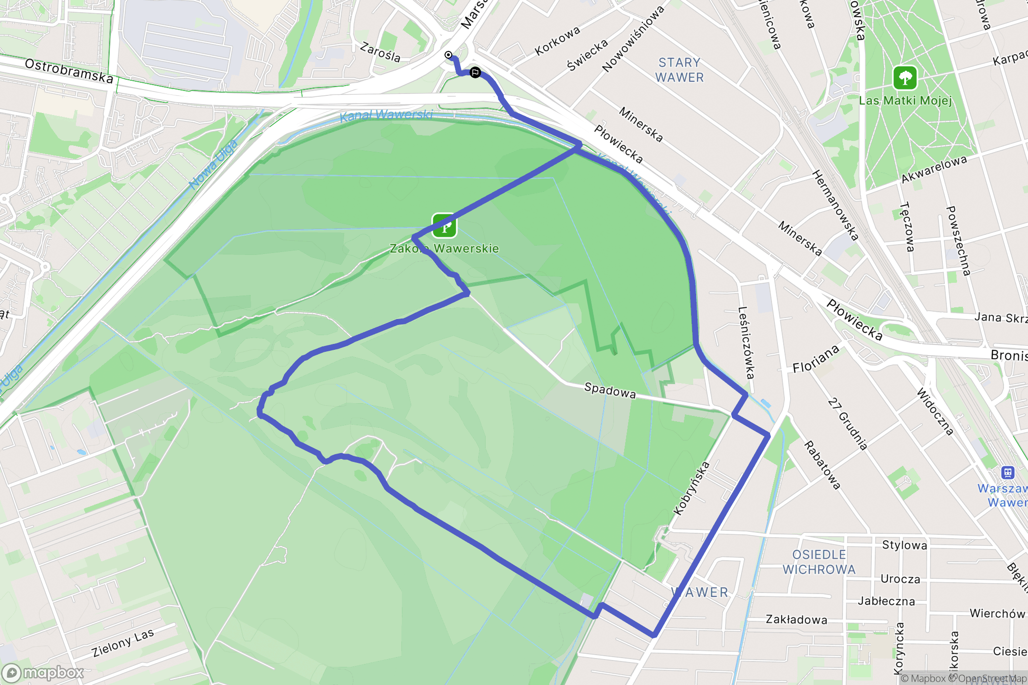 Warszawa: mapa trasy - Poland