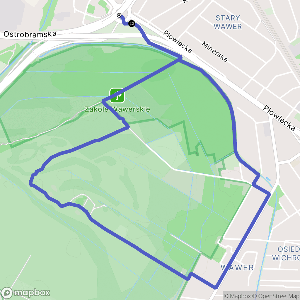 Warszawa: mapa trasy - Poland