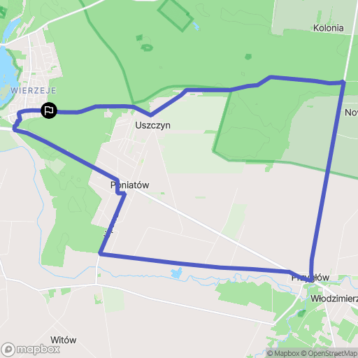 Piotrków Trybunalski: mapa trasy - Poland