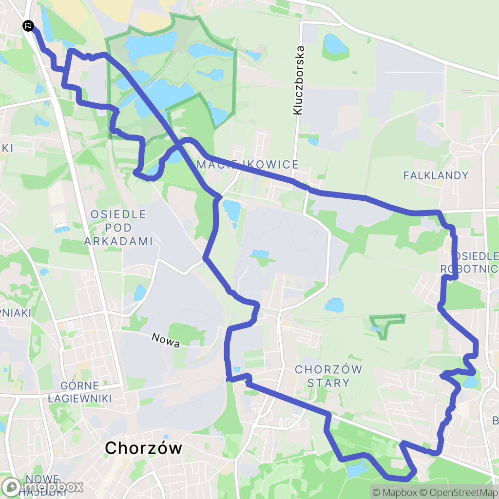 Bytom: mapa trasy - Poland