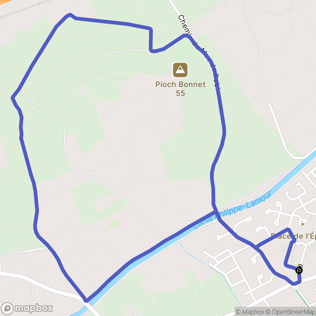 Lunel : carte du parcours de randonnée - France