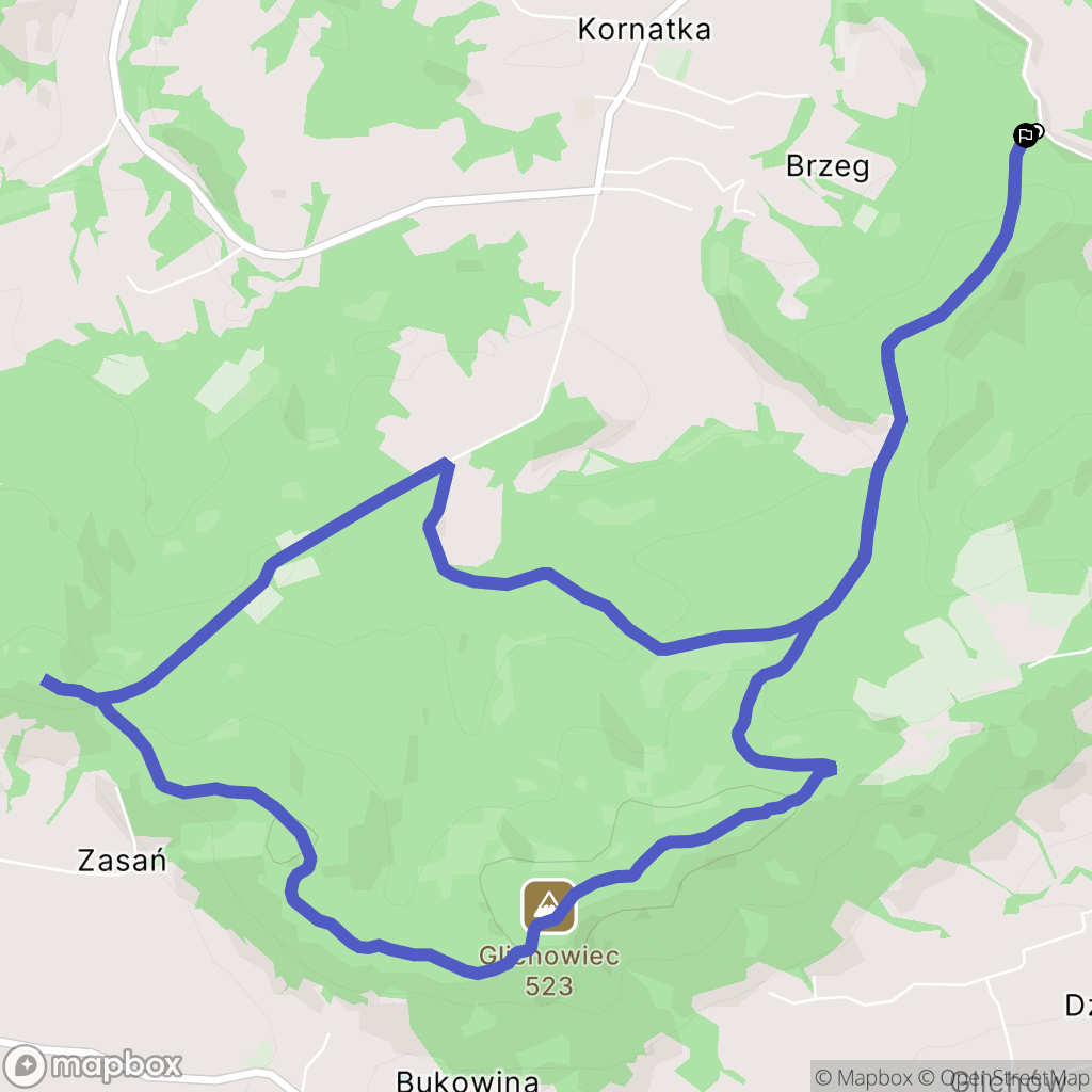 Kornatka: mapa trasy - Poland
