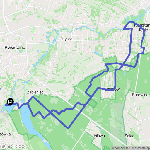 Piaseczno: mapa trasy - Poland