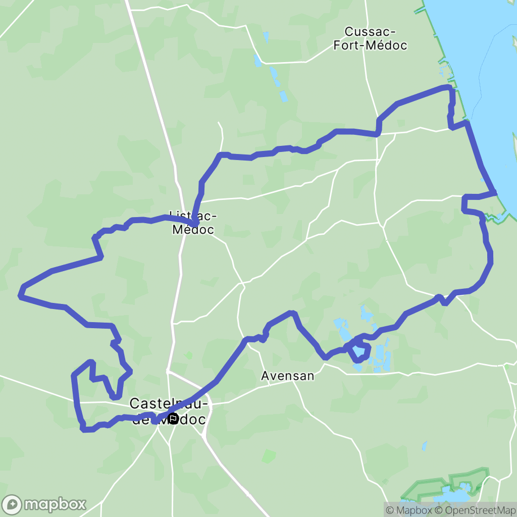 Castelnau-de-Médoc : carte du parcours de randonnée - France