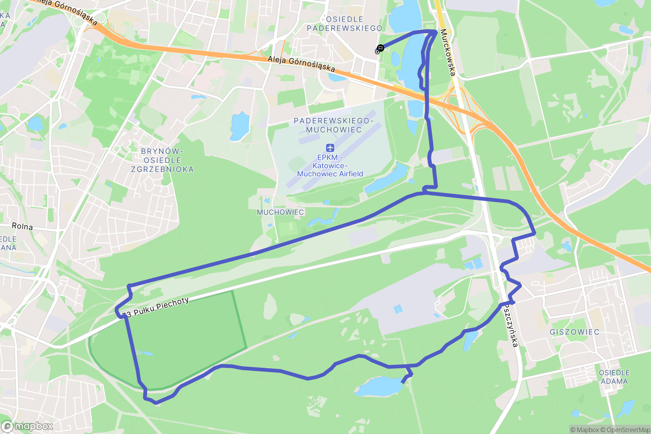 Katowice: mapa trasy - Poland