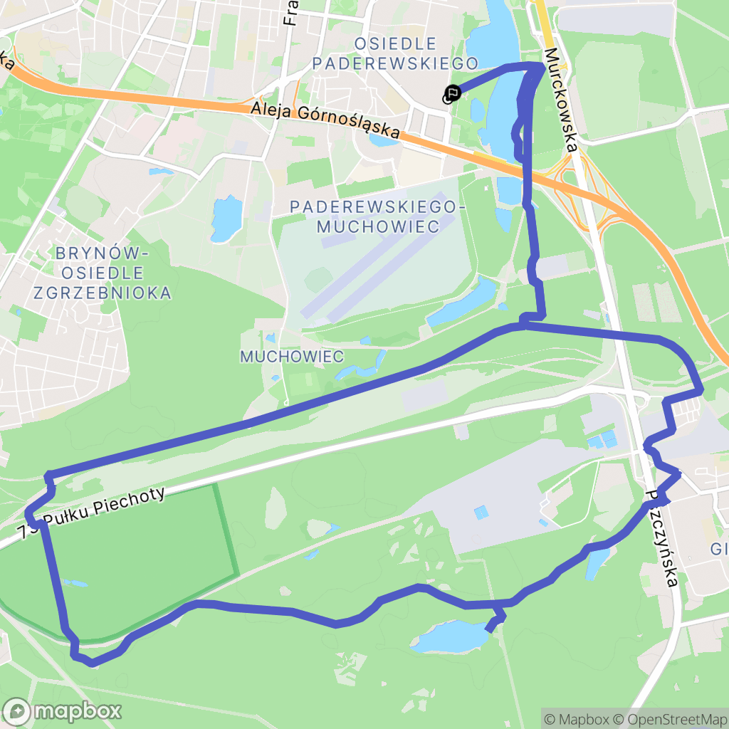 Katowice: mapa trasy - Poland