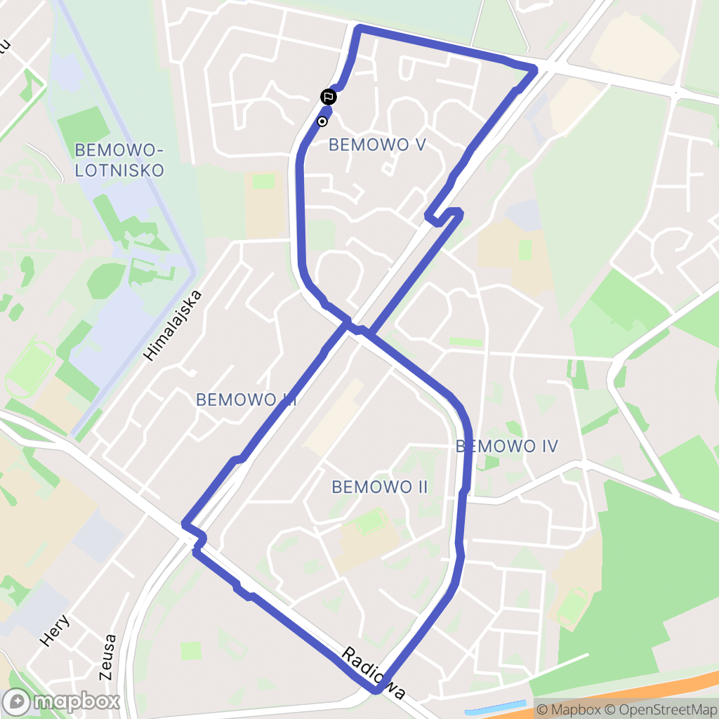 Warszawa: mapa trasy - Poland