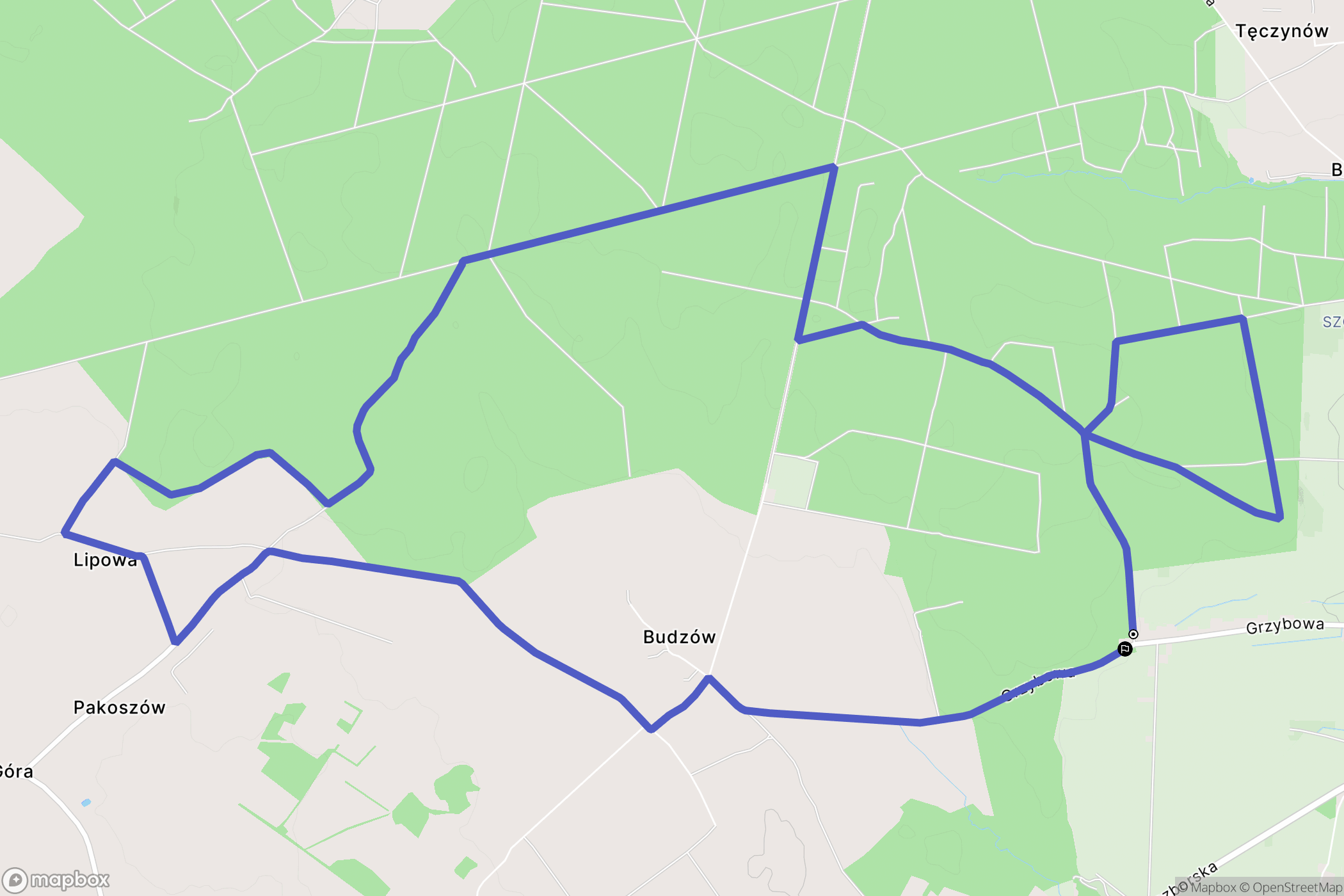 Gorzów Śląski: mapa trasy - Poland