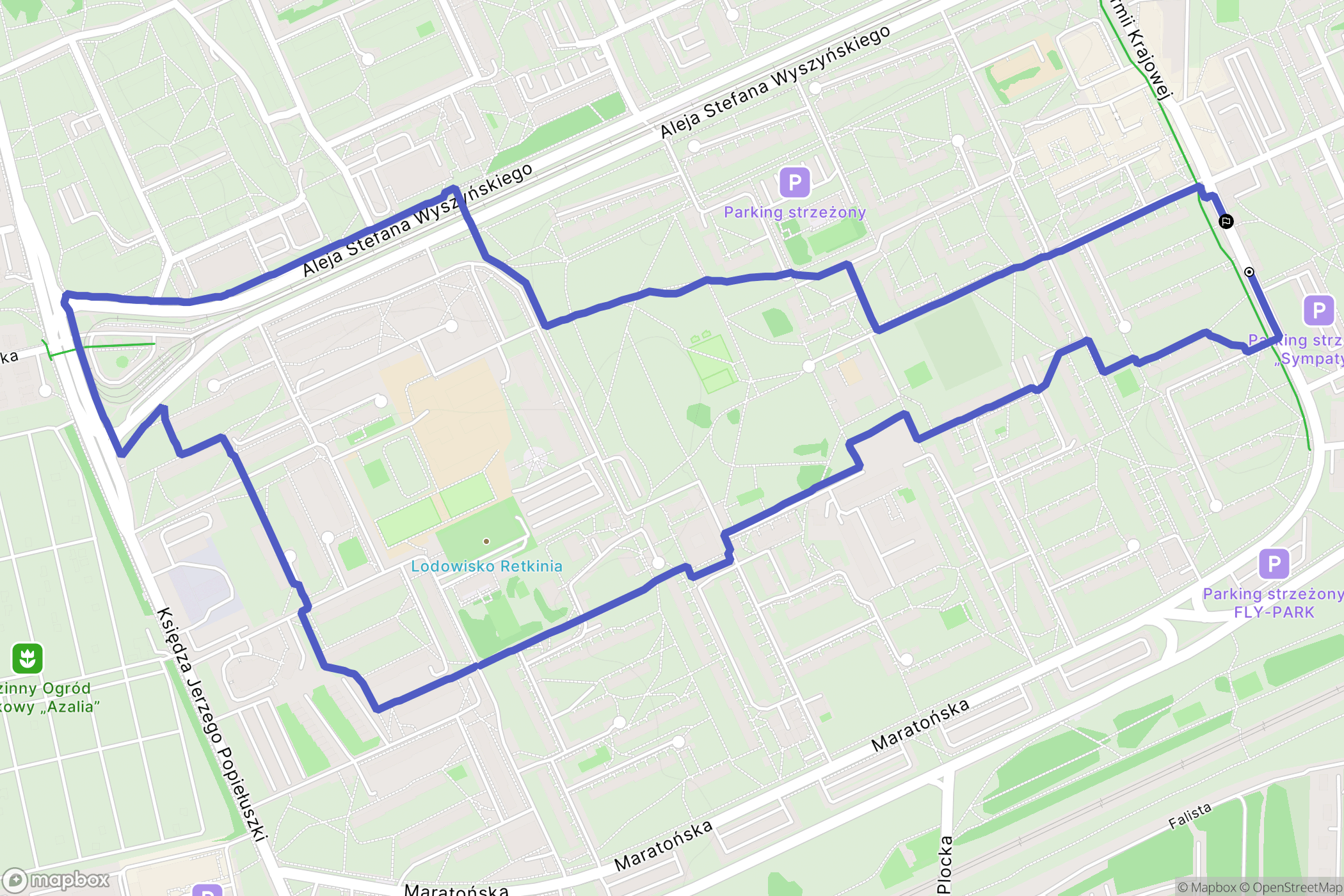 Łódź: mapa trasy - Poland