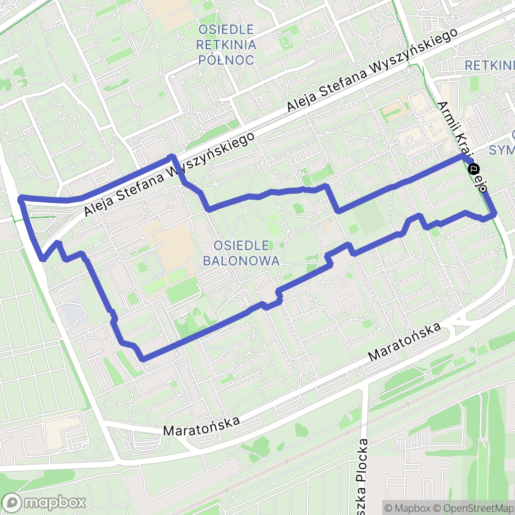 Łódź: mapa trasy - Poland