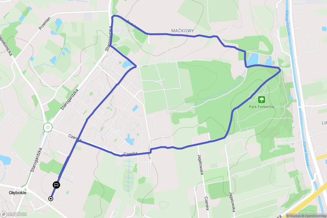 Gdańsk: mapa trasy - Poland
