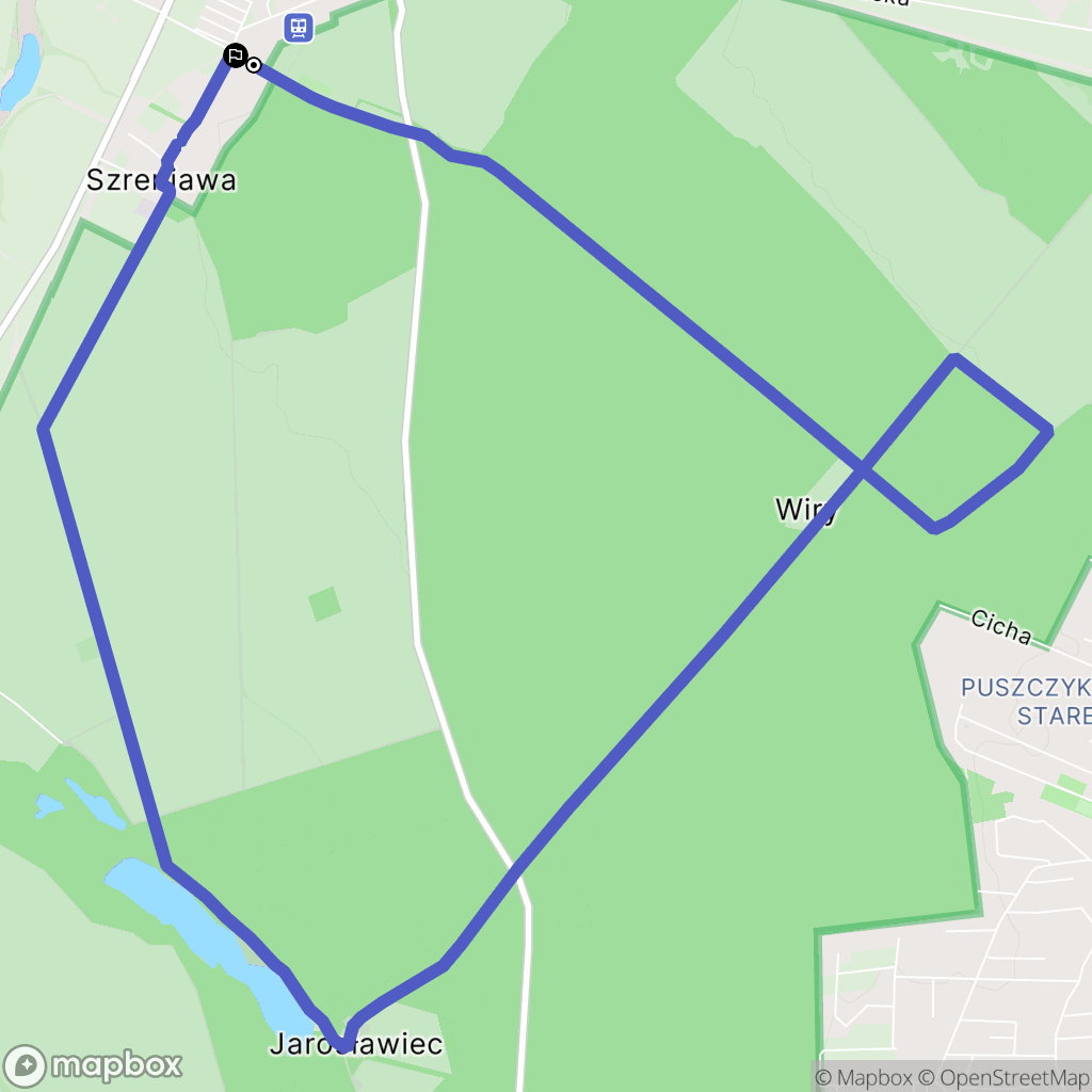Szreniawa: mapa trasy - Poland